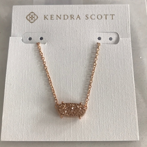Kendra Scott Jewelry - Kendra Scott “Ever” Rose Gold Druzy Necklace
